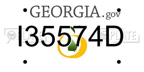 I35574D Georgia License Plate