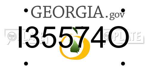 I35574O Georgia License Plate