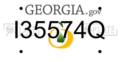 I35574Q Georgia License Plate