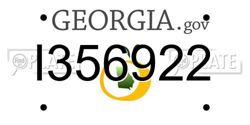 I356922 Georgia License Plate