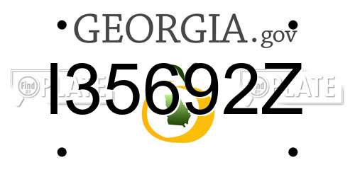 I35692Z Georgia License Plate