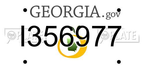 I356977 Georgia License Plate
