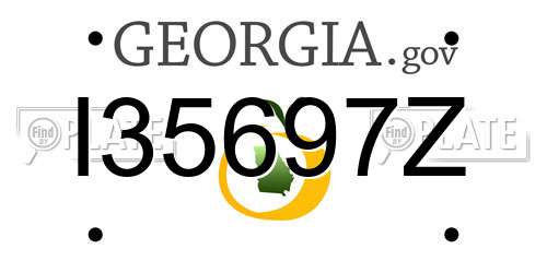 I35697Z Georgia License Plate