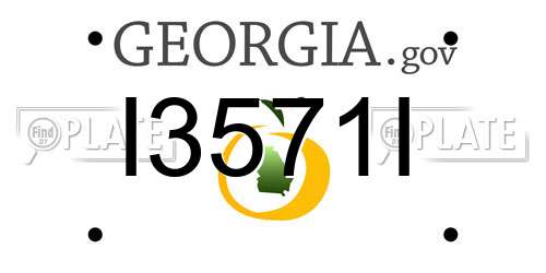 I3571I Georgia License Plate