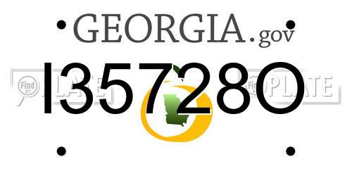 I35728O Georgia License Plate