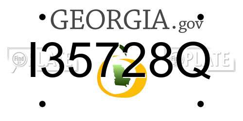 I35728Q Georgia License Plate