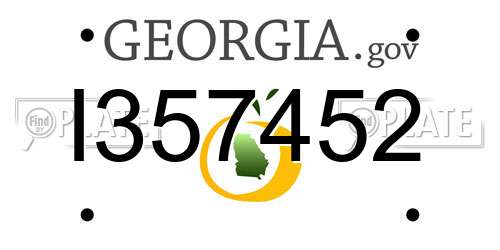 I357452 Georgia License Plate