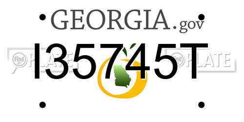 I35745T Georgia License Plate