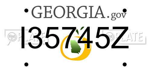 I35745Z Georgia License Plate