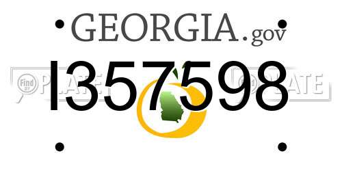 I357598 Georgia License Plate