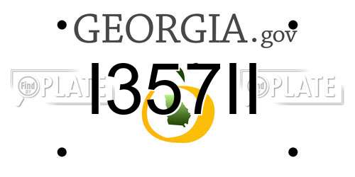 I357II Georgia License Plate