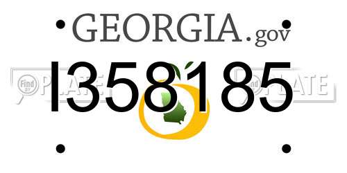 I358185 Georgia License Plate