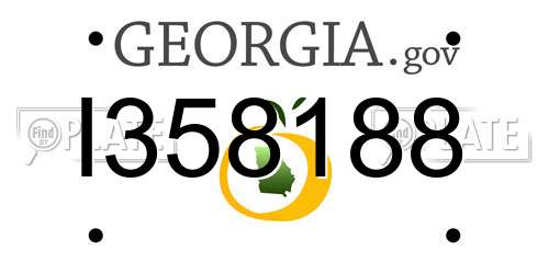 I358188 Georgia License Plate