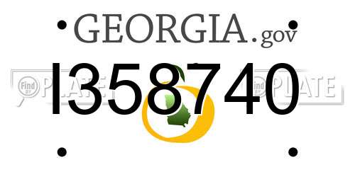 I358740 Georgia License Plate