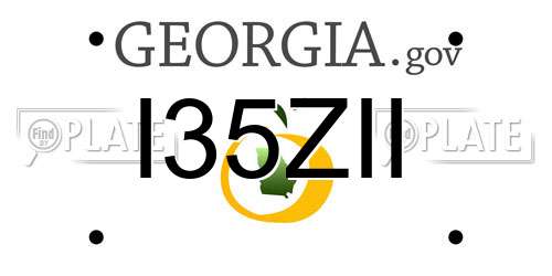 I35ZII Georgia License Plate