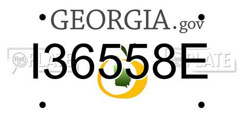 I36558E Georgia License Plate