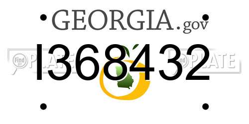 I368432 Georgia License Plate