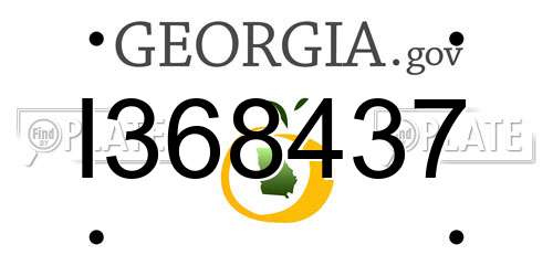 I368437 Georgia License Plate