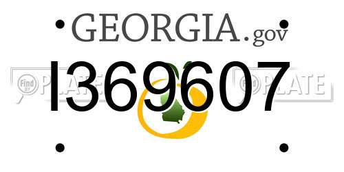 I369607 Georgia License Plate