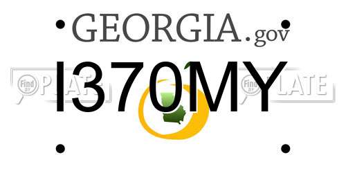 I370MY Georgia License Plate