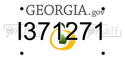 I371271 Georgia License Plate