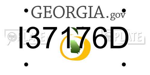 I37176D Georgia License Plate
