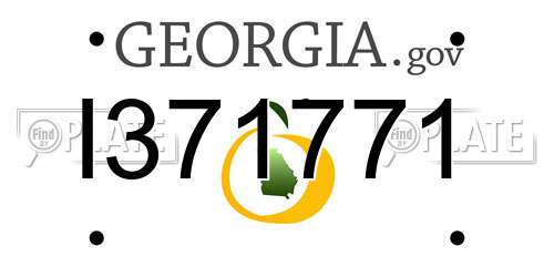 I371771 Georgia License Plate