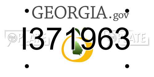 I371963 Georgia License Plate