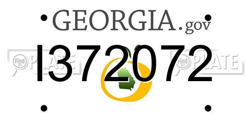 I372072 Georgia License Plate