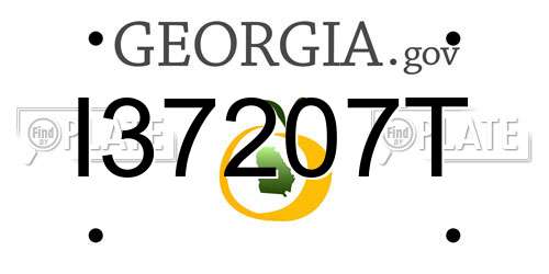 I37207T Georgia License Plate