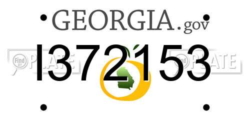 I372153 Georgia License Plate