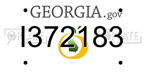 I372183 Georgia License Plate