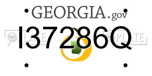 I37286Q Georgia License Plate
