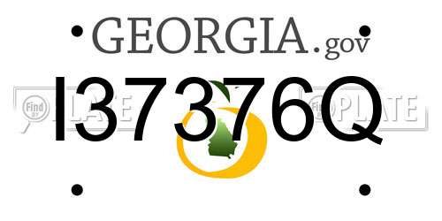 I37376Q Georgia License Plate