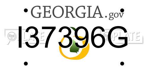 I37396G Georgia License Plate