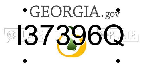 I37396Q Georgia License Plate