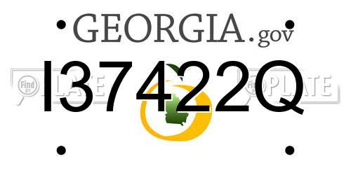 I37422Q Georgia License Plate