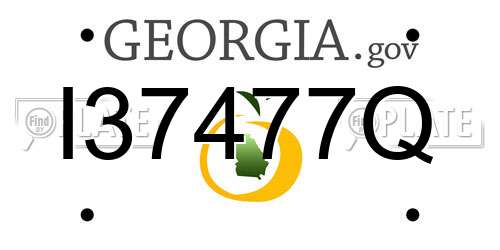 I37477Q Georgia License Plate