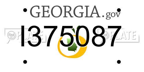 I375087 Georgia License Plate
