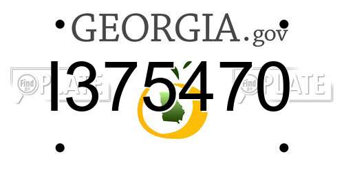 I375470 Georgia License Plate