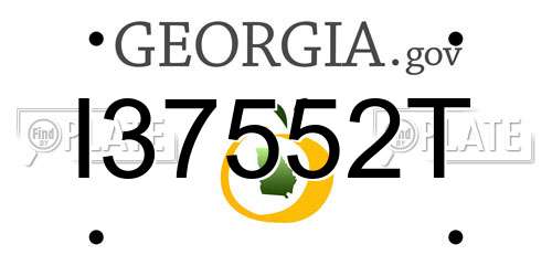 I37552T Georgia License Plate