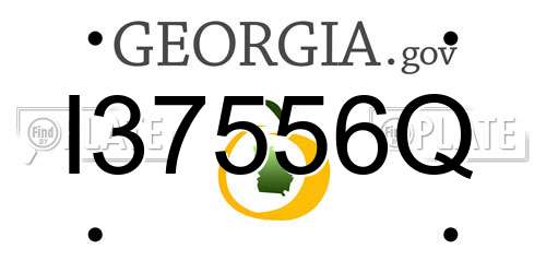 I37556Q Georgia License Plate