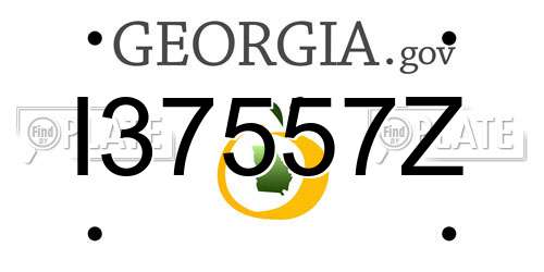 I37557Z Georgia License Plate