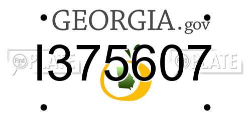 I375607 Georgia License Plate