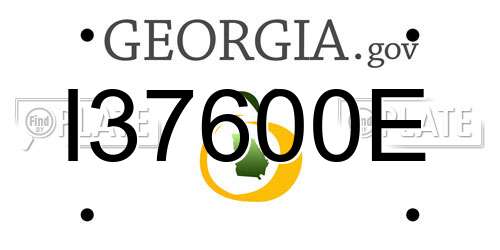 I37600E Georgia License Plate