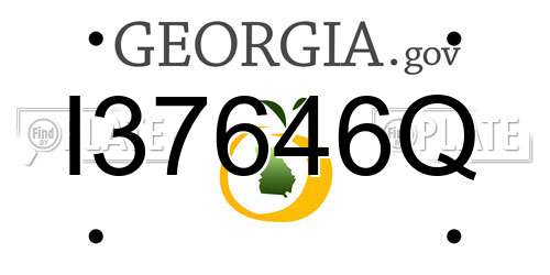 I37646Q Georgia License Plate