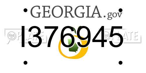 I376945 Georgia License Plate