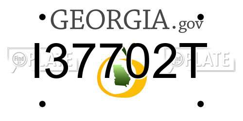 I37702T Georgia License Plate