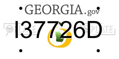I37726D Georgia License Plate