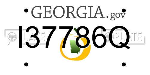 I37786Q Georgia License Plate